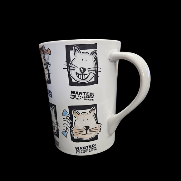 Signature Housewares Mug Shots Cat Mug Riviera Van Beers Wanted Funny Coffee Cup - Picture 1 of 7